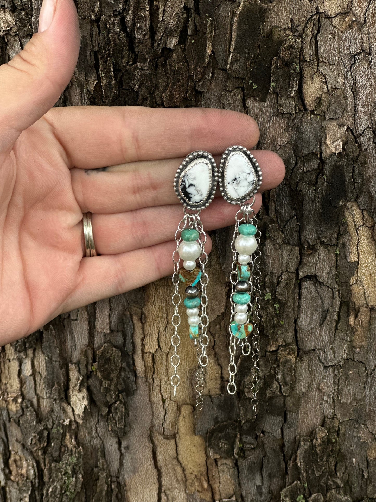 White Buffalo|Kingman Statement Earrings