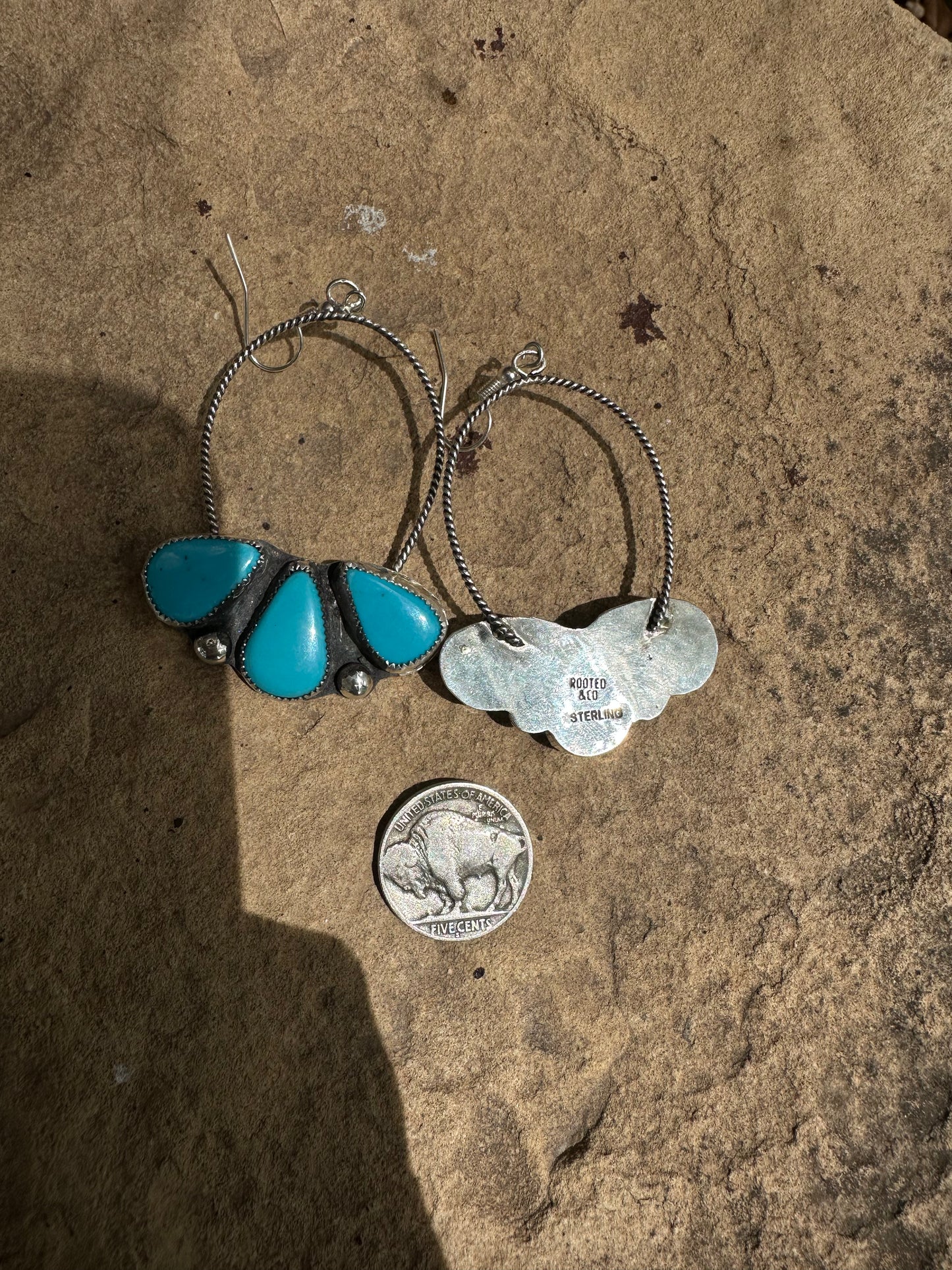 Half Cluster Dangle Earrings