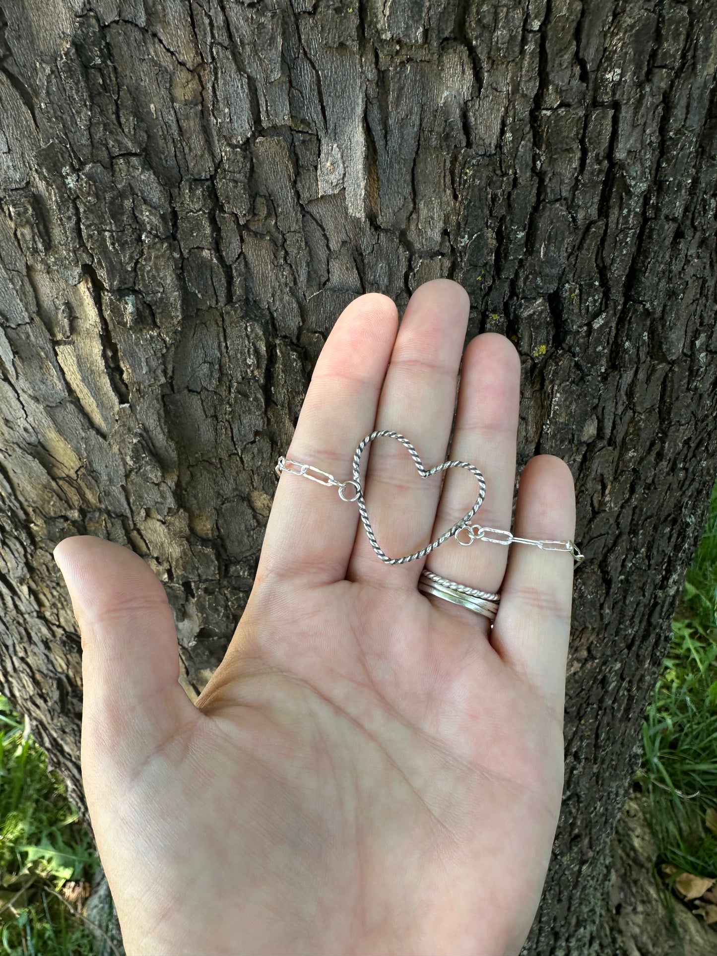 Sterling Heart Anklet|Bracelet