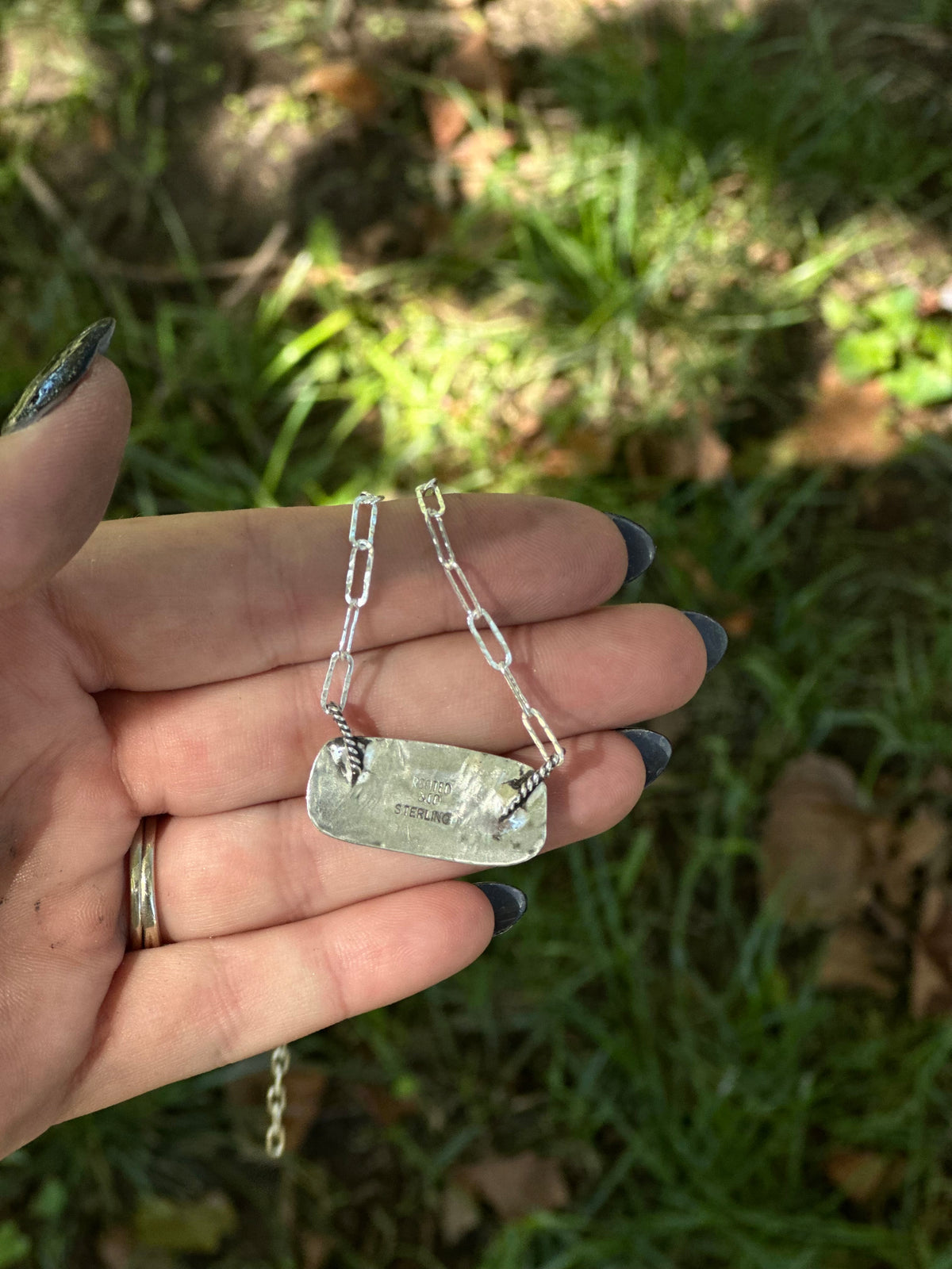 White Buffalo Bar Necklace