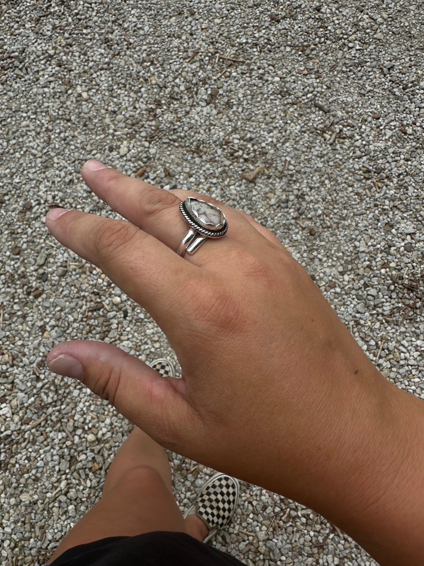 Royston Ribbon Pear Ring - Adjustable
