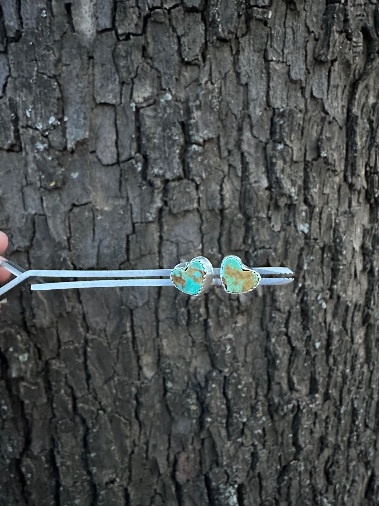 Kingman Heart Studs