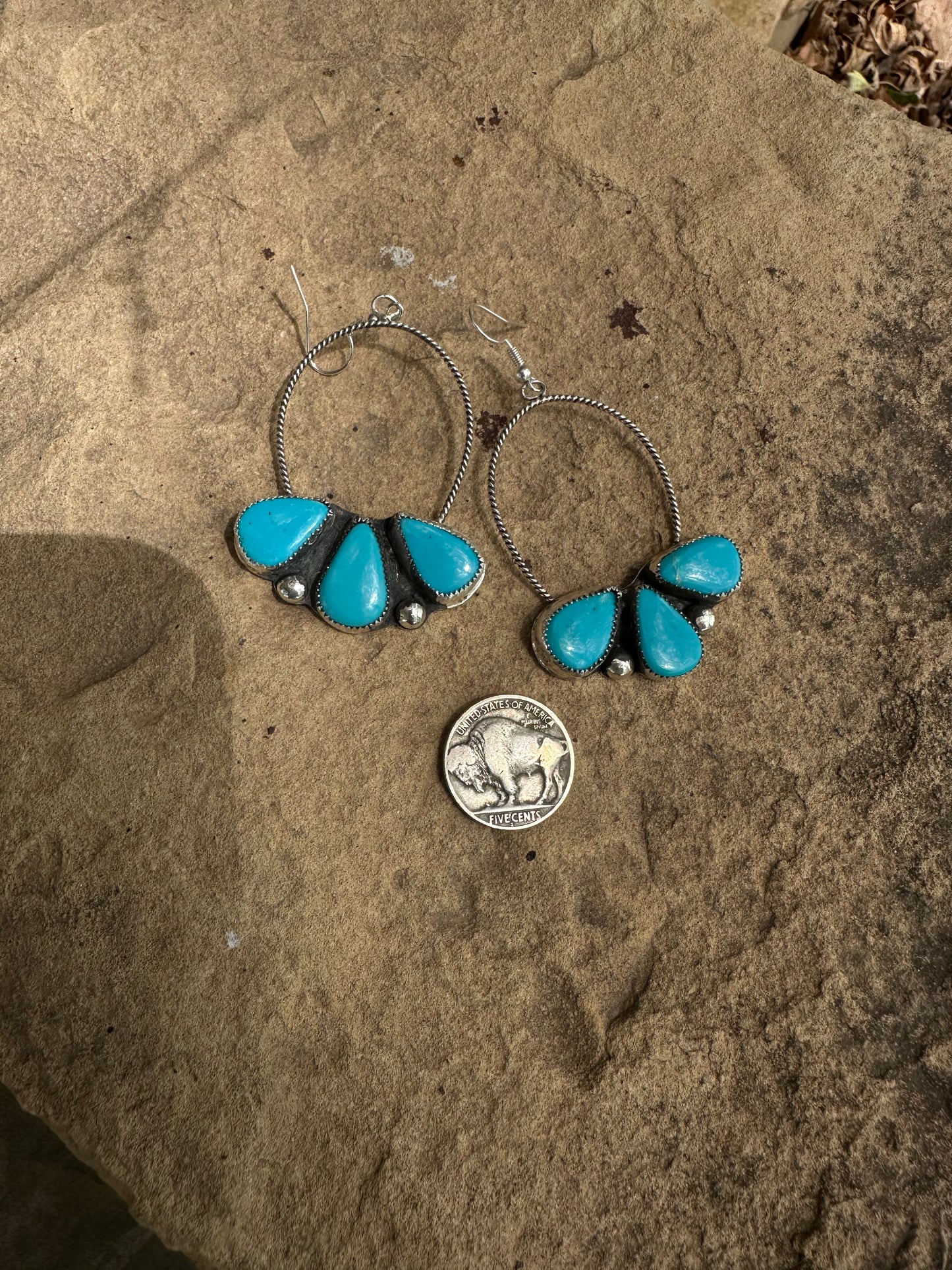 Half Cluster Dangle Earrings