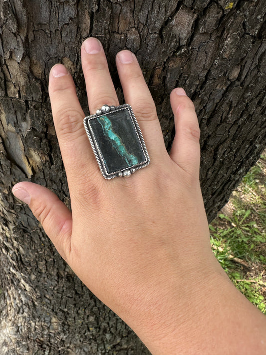 Black Jack Adjustable Ring